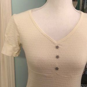 Most EUC v neck puffed sleeves blouse